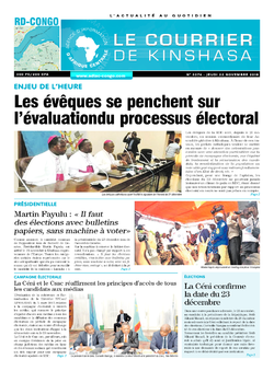 Les Dépêches de Brazzaville : Édition le courrier de kinshasa du 22 novembre 2018
