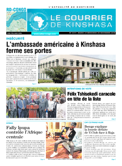 Les Dépêches de Brazzaville : Édition le courrier de kinshasa du 27 novembre 2018