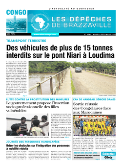 Les Dépêches de Brazzaville : Édition brazzaville du 04 décembre 2018