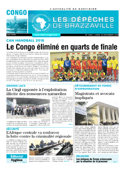 Les Dépêches de Brazzaville : Édition brazzaville du 10 décembre 2018