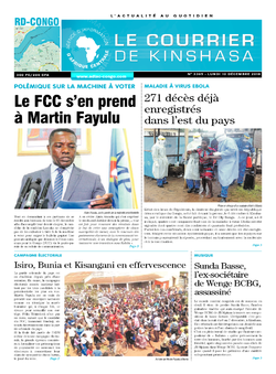 Les Dépêches de Brazzaville : Édition le courrier de kinshasa du 10 décembre 2018