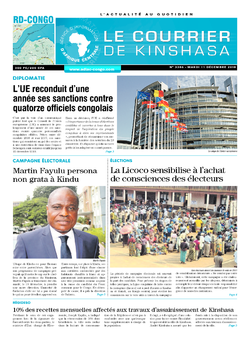 Les Dépêches de Brazzaville : Édition le courrier de kinshasa du 11 décembre 2018