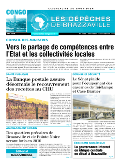 Les Dépêches de Brazzaville : Édition brazzaville du 14 décembre 2018