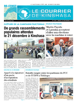 Les Dépêches de Brazzaville : Édition le courrier de kinshasa du 18 décembre 2018