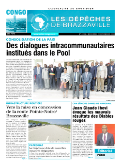 Les Dépêches de Brazzaville : Édition brazzaville du 19 décembre 2018