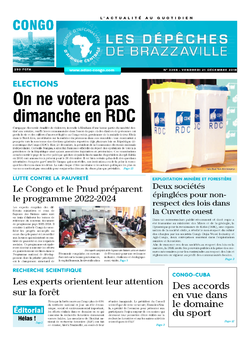 Les Dépêches de Brazzaville : Édition brazzaville du 21 décembre 2018