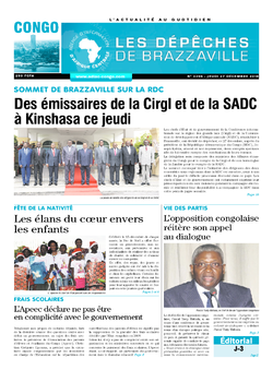 Les Dépêches de Brazzaville : Édition brazzaville du 27 décembre 2018
