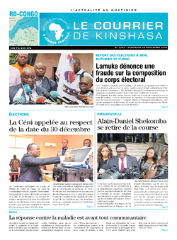 Les Dépêches de Brazzaville : Édition le courrier de kinshasa du 28 décembre 2018