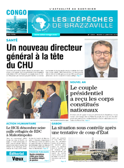 Les Dépêches de Brazzaville : Édition brazzaville du 08 janvier 2019