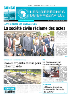 Les Dépêches de Brazzaville : Édition brazzaville du 09 janvier 2019