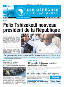 Les Dépêches de Brazzaville : Édition brazzaville du 10 janvier 2019