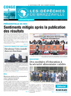 Les Dépêches de Brazzaville : Édition brazzaville du 11 janvier 2019