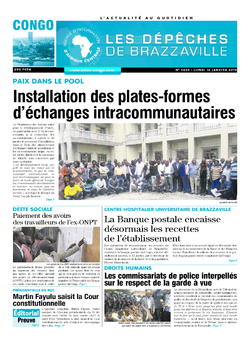 Les Dépêches de Brazzaville : Édition brazzaville du 14 janvier 2019