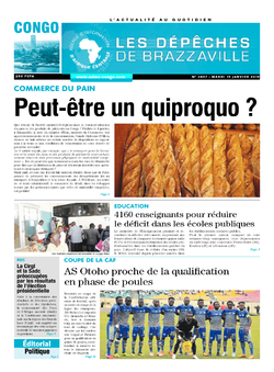 Les Dépêches de Brazzaville : Édition brazzaville du 15 janvier 2019