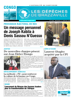 Les Dépêches de Brazzaville : Édition brazzaville du 16 janvier 2019