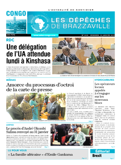 Les Dépêches de Brazzaville : Édition brazzaville du 18 janvier 2019