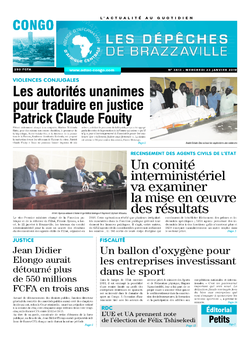 Les Dépêches de Brazzaville : Édition brazzaville du 23 janvier 2019