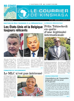 Les Dépêches de Brazzaville : Édition le courrier de kinshasa du 23 janvier 2019
