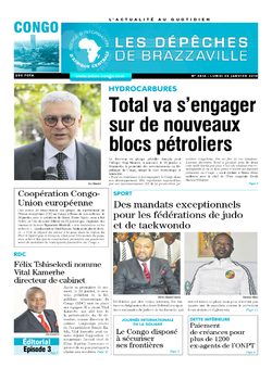 Les Dépêches de Brazzaville : Édition brazzaville du 28 janvier 2019