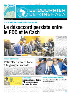 Les Dépêches de Brazzaville : Édition le courrier de kinshasa du 30 janvier 2019