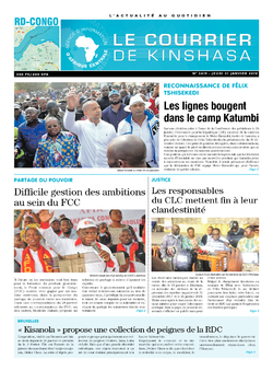 Les Dépêches de Brazzaville : Édition le courrier de kinshasa du 31 janvier 2019