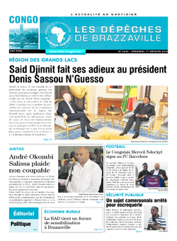 Les Dépêches de Brazzaville : Édition brazzaville du 01 février 2019