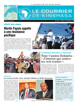 Les Dépêches de Brazzaville : Édition le courrier de kinshasa du 04 février 2019