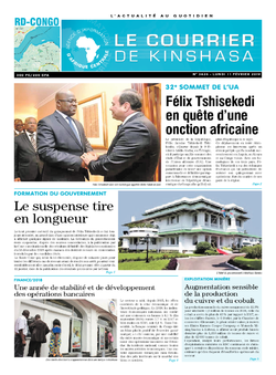 Les Dépêches de Brazzaville : Édition le courrier de kinshasa du 11 février 2019