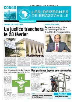 Les Dépêches de Brazzaville : Édition brazzaville du 12 février 2019
