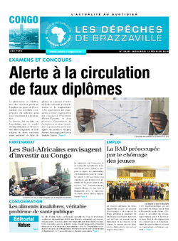 Les Dépêches de Brazzaville : Édition brazzaville du 13 février 2019
