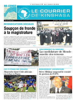 Les Dépêches de Brazzaville : Édition le courrier de kinshasa du 14 février 2019