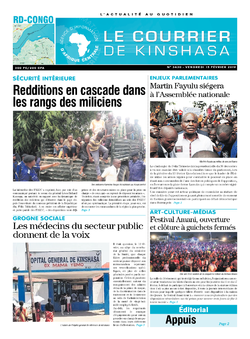 Les Dépêches de Brazzaville : Édition le courrier de kinshasa du 15 février 2019