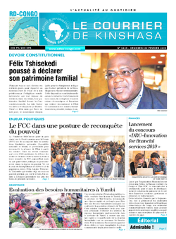 Les Dépêches de Brazzaville : Édition le courrier de kinshasa du 22 février 2019