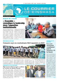 Les Dépêches de Brazzaville : Édition le courrier de kinshasa du 27 février 2019