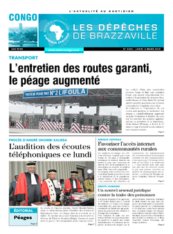 Les Dépêches de Brazzaville : Édition brazzaville du 04 mars 2019