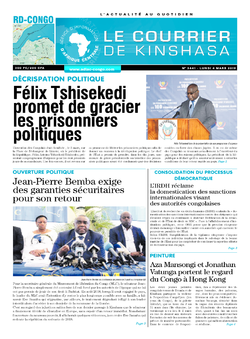 Les Dépêches de Brazzaville : Édition le courrier de kinshasa du 04 mars 2019