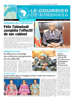 Les Dépêches de Brazzaville : Édition le courrier de kinshasa du 11 mars 2019