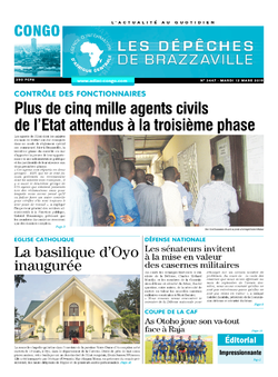 Les Dépêches de Brazzaville : Édition brazzaville du 12 mars 2019
