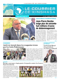 Les Dépêches de Brazzaville : Édition le courrier de kinshasa du 12 mars 2019