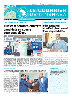 Les Dépêches de Brazzaville : Édition le courrier de kinshasa du 13 mars 2019