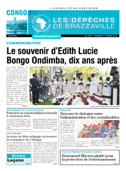 Les Dépêches de Brazzaville : Édition brazzaville du 17 mars 2019