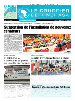 Les Dépêches de Brazzaville : Édition le courrier de kinshasa du 19 mars 2019