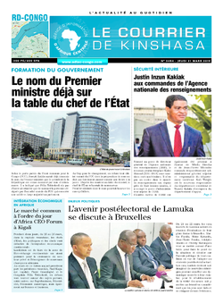 Les Dépêches de Brazzaville : Édition le courrier de kinshasa du 21 mars 2019