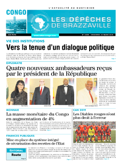 Les Dépêches de Brazzaville : Édition brazzaville du 22 mars 2019