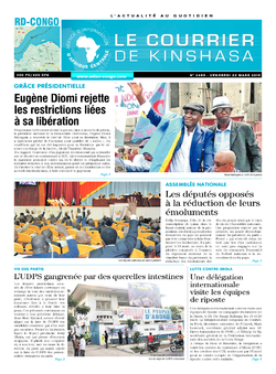 Les Dépêches de Brazzaville : Édition le courrier de kinshasa du 22 mars 2019
