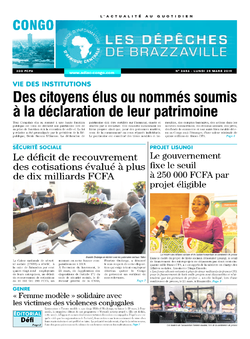 Les Dépêches de Brazzaville : Édition brazzaville du 25 mars 2019