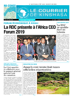 Les Dépêches de Brazzaville : Édition le courrier de kinshasa du 26 mars 2019