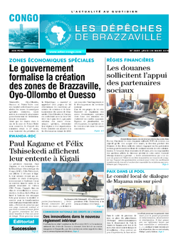 Les Dépêches de Brazzaville : Édition brazzaville du 28 mars 2019