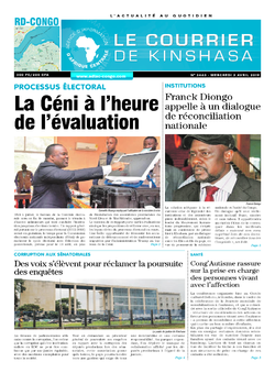 Les Dépêches de Brazzaville : Édition le courrier de kinshasa du 03 avril 2019