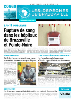 Les Dépêches de Brazzaville : Édition brazzaville du 04 avril 2019